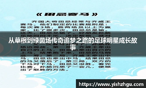 从草根到绿茵场传奇追梦之路的足球明星成长故事